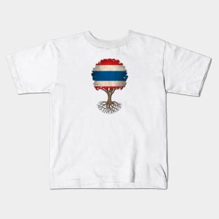 Tree of Life with Thai Flag Kids T-Shirt